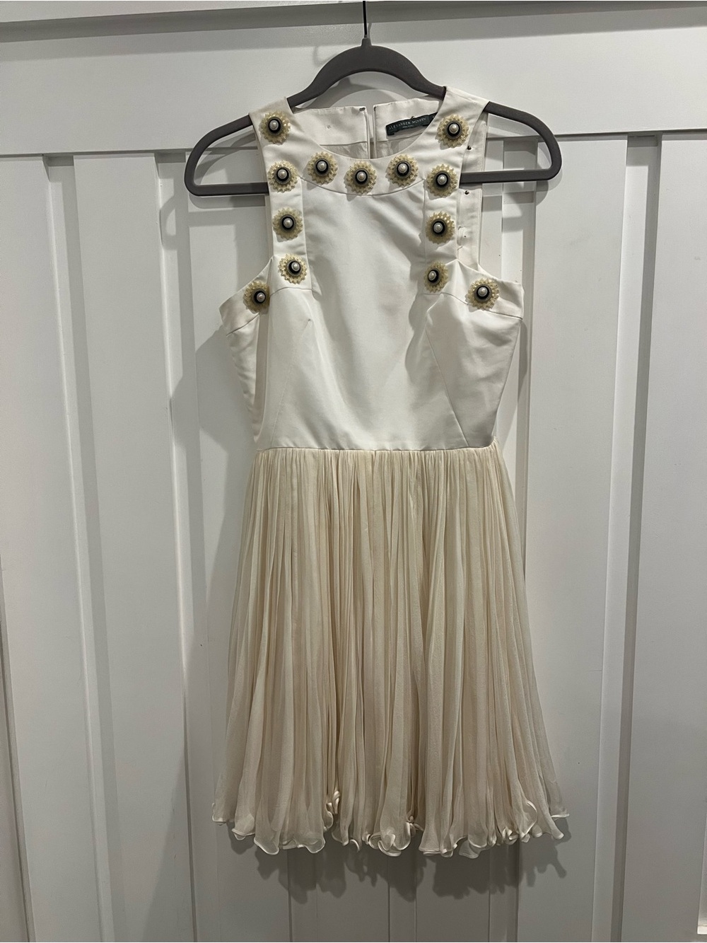 Alexander McQueen white medallion mini dress